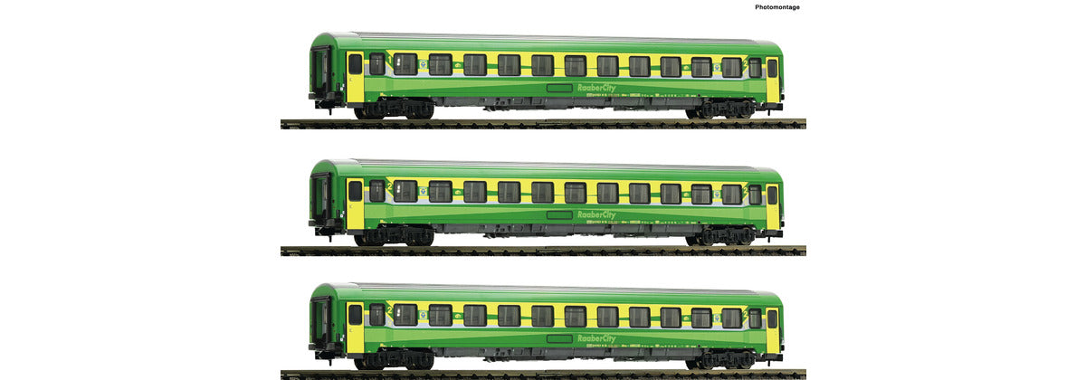 Fleischmann Gysev Eurofima Coach Set (3) VI FM814439 N Gauge