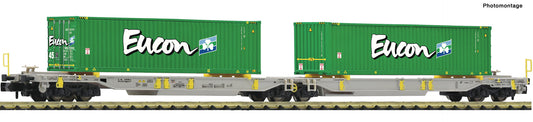 Fleischmann AAE Sdggmrs/T2000 Dbl Pocket Wagon w/Eucon Load VI FM825028 N Gauge