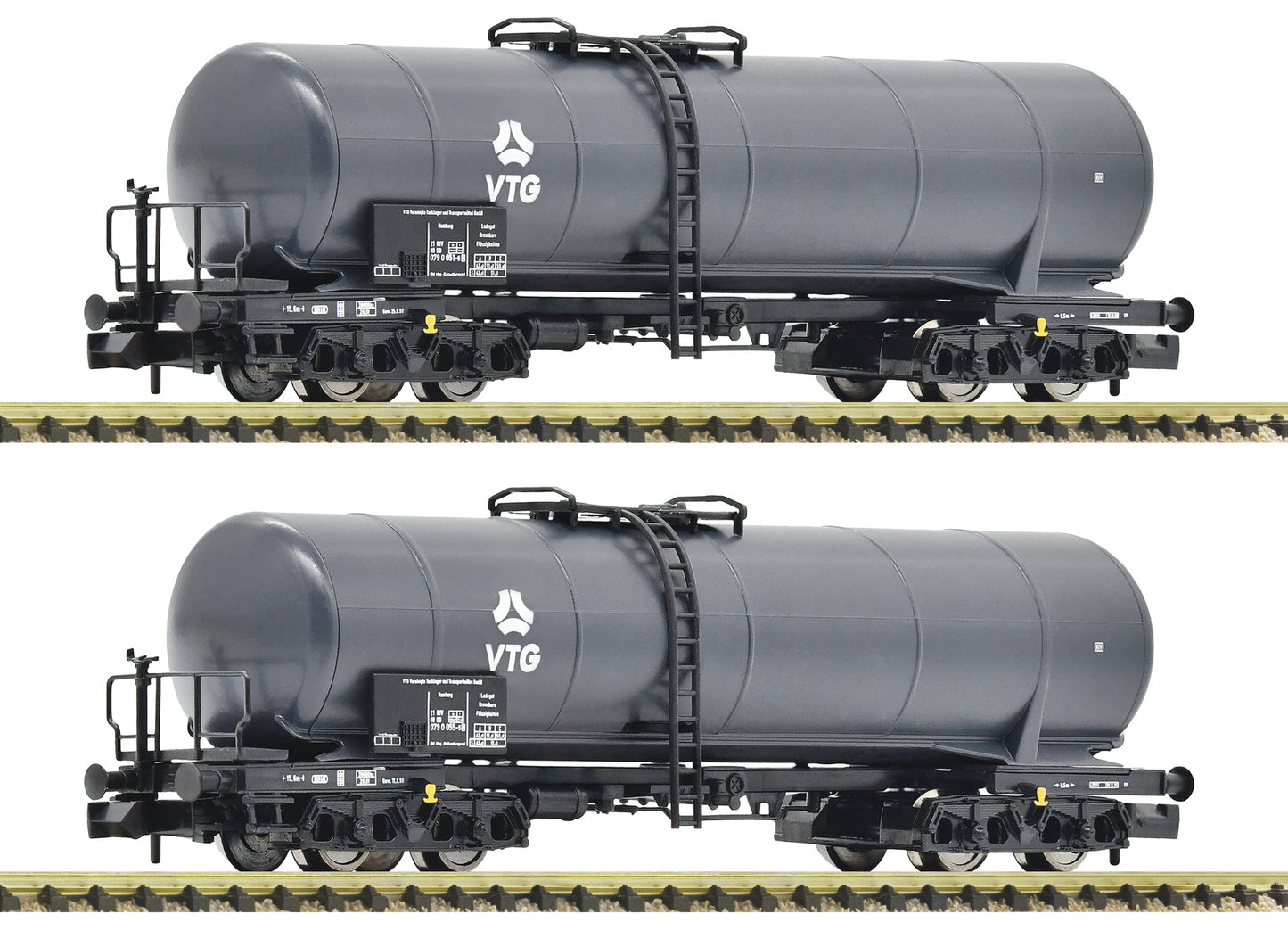 Fleischmann VTG Zas Bogie Tank Wagon Set (2) IV FM825819 N Gauge