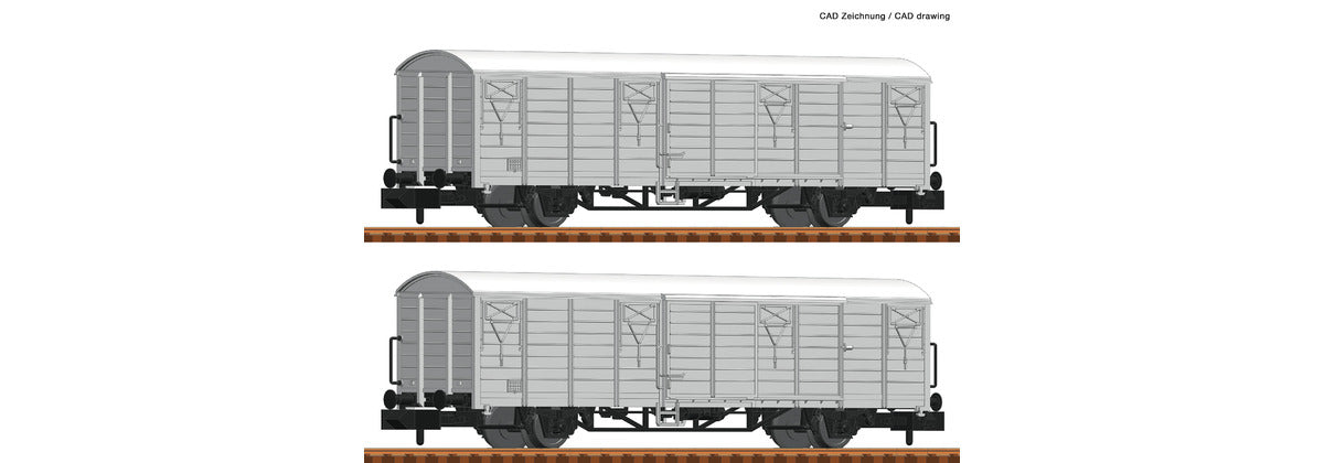 Fleischmann 826212  DR Glmms Refrigerated Van Set (2) IV N Gauge