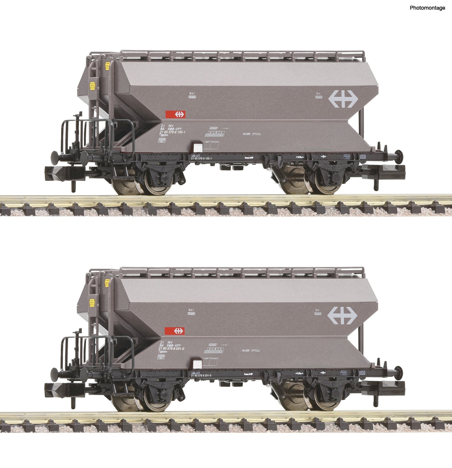 Fleischmann SBB Tgpps Grain Silo Wagon Set (2) V FM830311 N Gauge