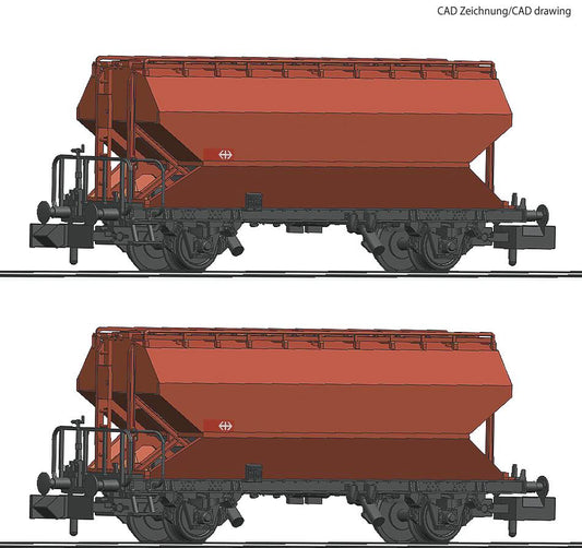 Fleischmann 830312  SBB Grain Silo Wagon Set (2) IV N Gauge