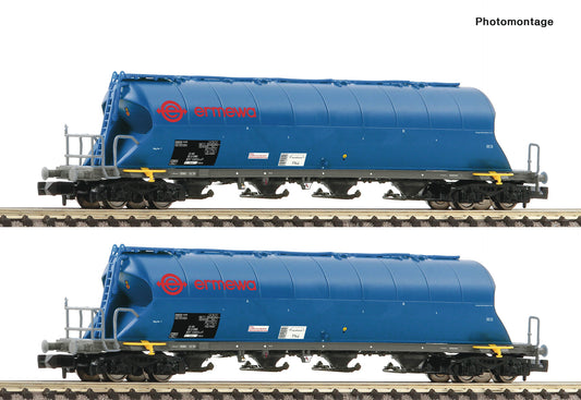 Fleischmann Ermewa Uacs Dust Silo Wagon Set (2) V FM849007 N Gauge