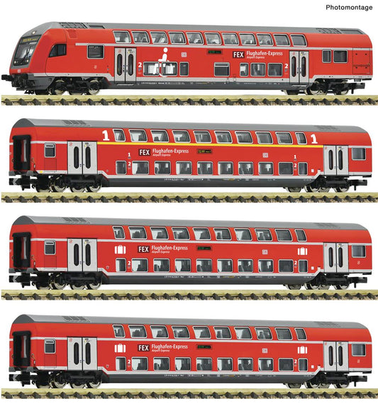 Fleischmann 881916  DBAG FEX Bi-Level Coach Set (4) VI N Gauge