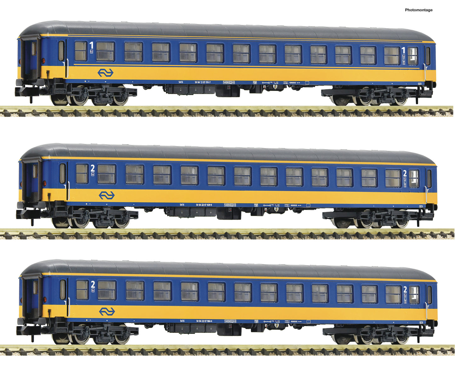 Fleischmann NS ICK Coach Set (3) V FM881917 N Gauge
