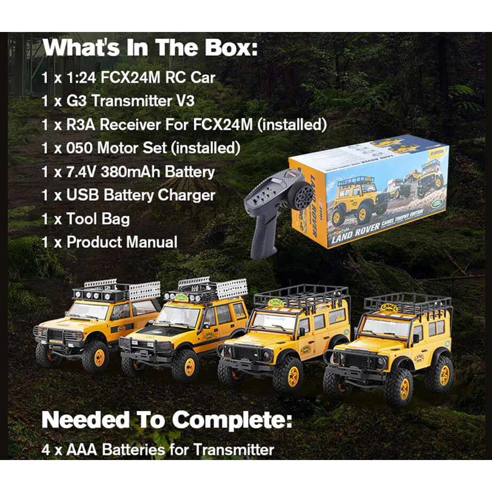 FMS Camel Trophy Land Rover Defender D110 1:24 RTR RC Crawler