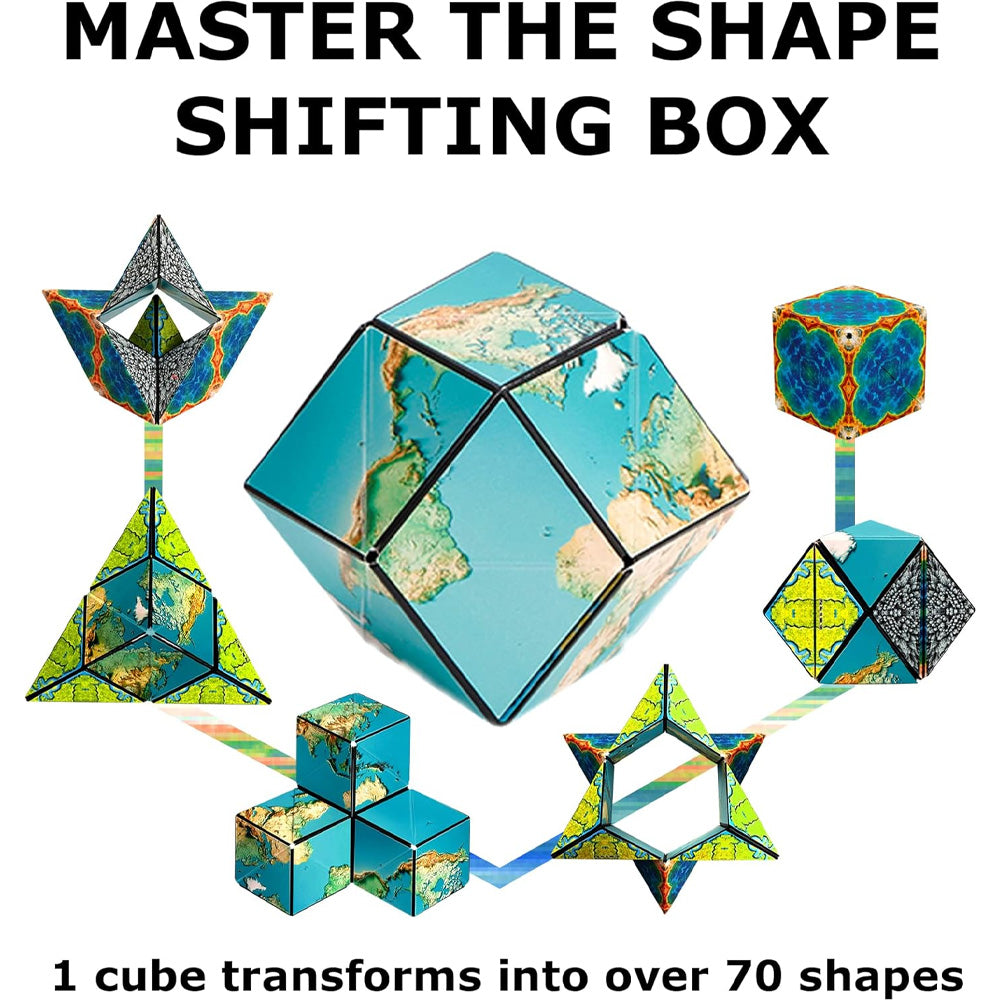 Shashibo: Earth - Mysterious Magnetic Puzzle Box - Over 70 Shapes!