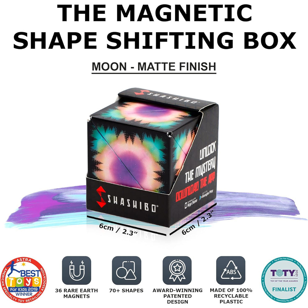 Shashibo: Moon - Mysterious Magnetic Puzzle Box - Over 70 Shapes!