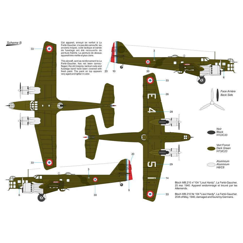 Frrom-Azur FR0056 Bloch MB.210 1:72 Model Kit