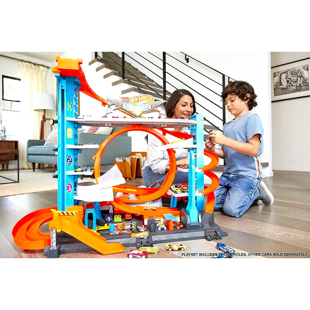 Hot Wheels City Ultimate Garage Playset w/Space for 90 Cars FTB69