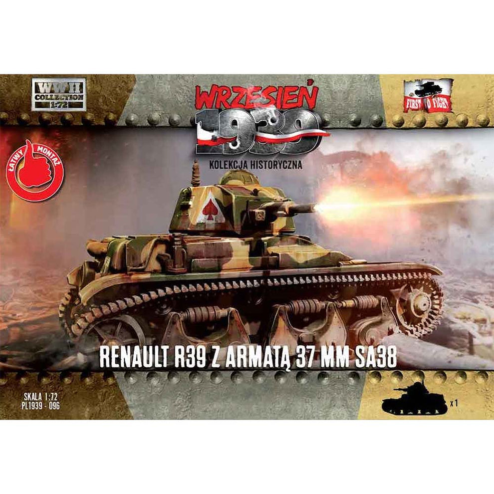 First to Fight Renault R39 with a 37mm SA38 Gun 1:72 Model Kit FTF096 ...