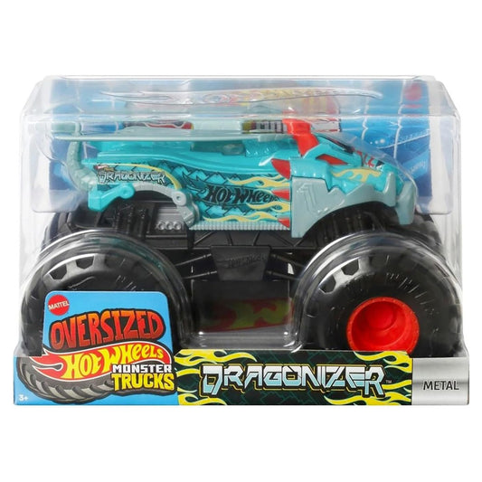 Hot Wheels Oversized Monster Truck - Dragonizer - 1:24 Diecast Truck JCC90