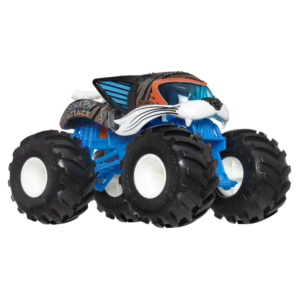 Hot Wheels Oversized Monster Truck - Scratch Attack - 1:24 Diecast Tru ...
