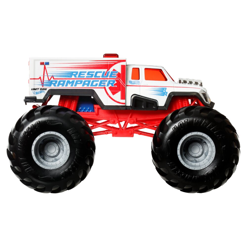 Hot Wheels Monster Trucks Oversized Rescue Rampager 1:24 Age 3+ Mattel JHY97