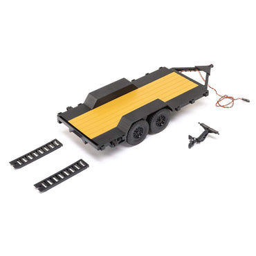 Axial SCX24 Flat Bed Vehicle Trailer w/LED Taillights 1:24 RTR RC Car
