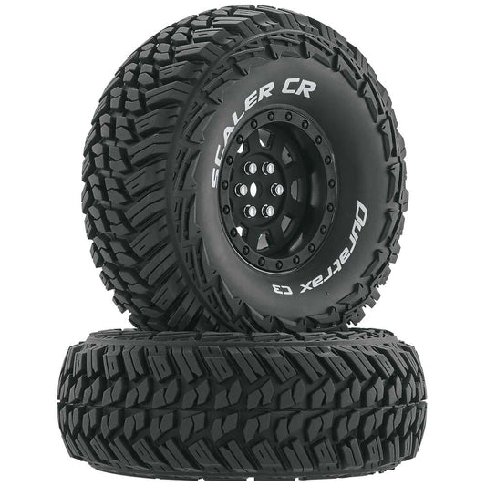 Duratrax Scaler CR C3 Mounted 1.9 Crawler Wheels - Black PAIR DTXC4022