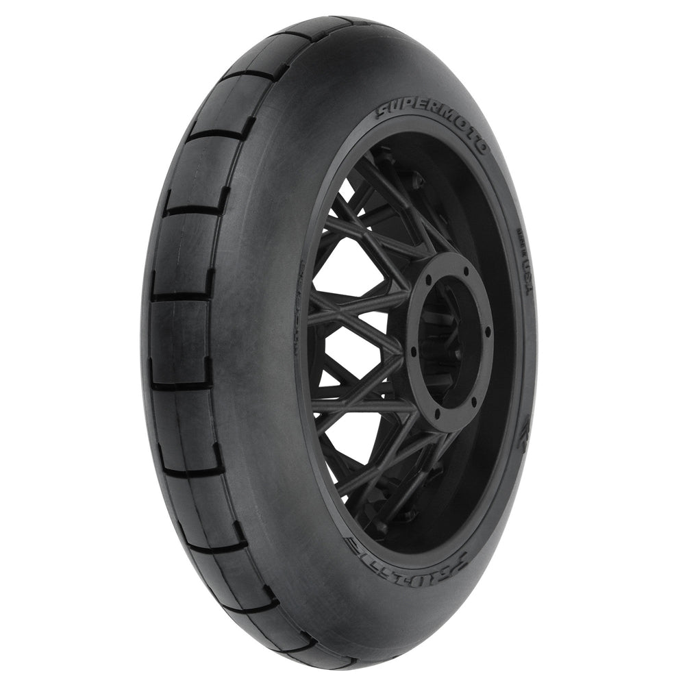 Pro-Line Supermoto S3 Motorcycle Rear Wheel/Tyre MTD Black 1:4 Losi Promoto-MX