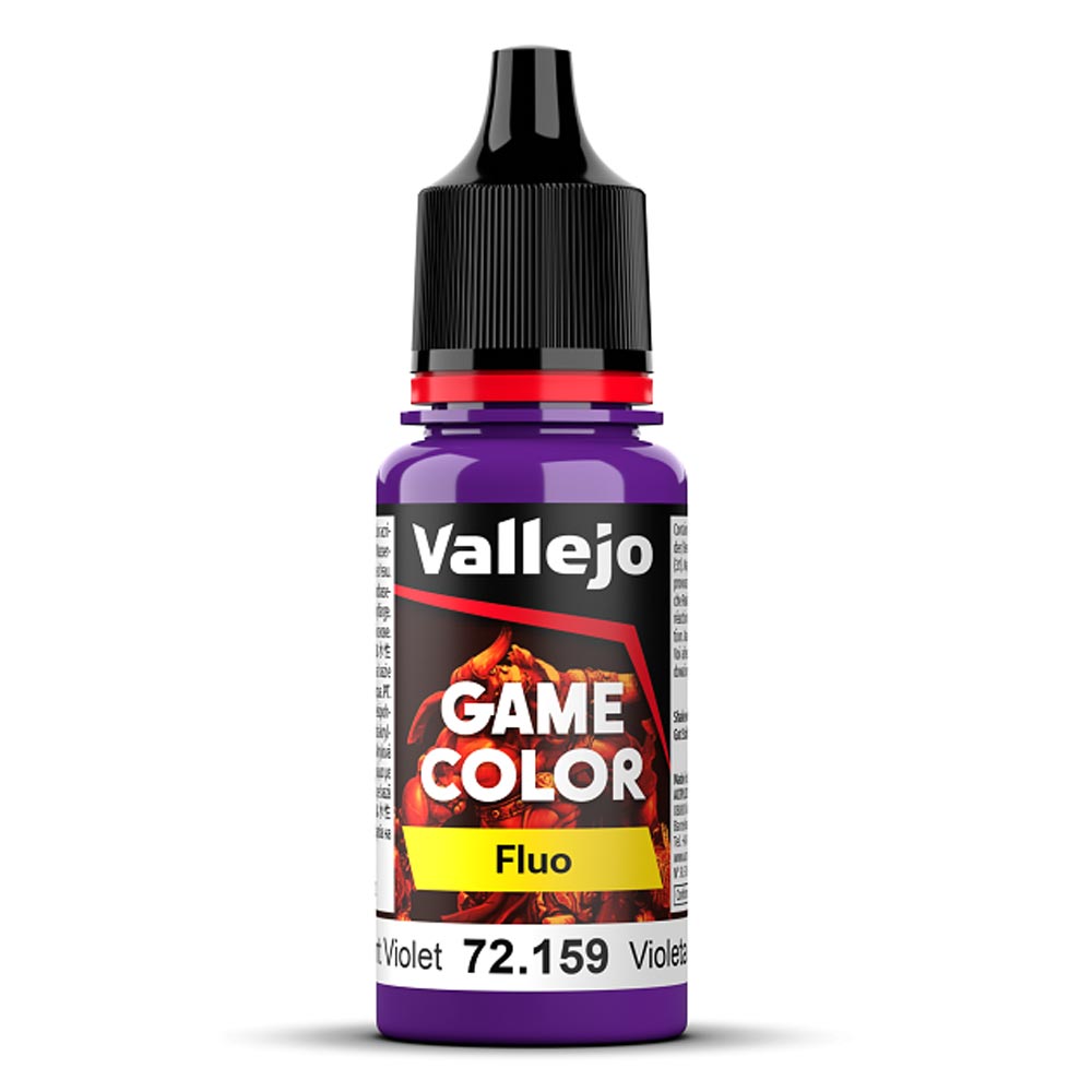 Vallejo Game Colour Fluorescent Violet Paint 18ml Dropper Bottle 72159
