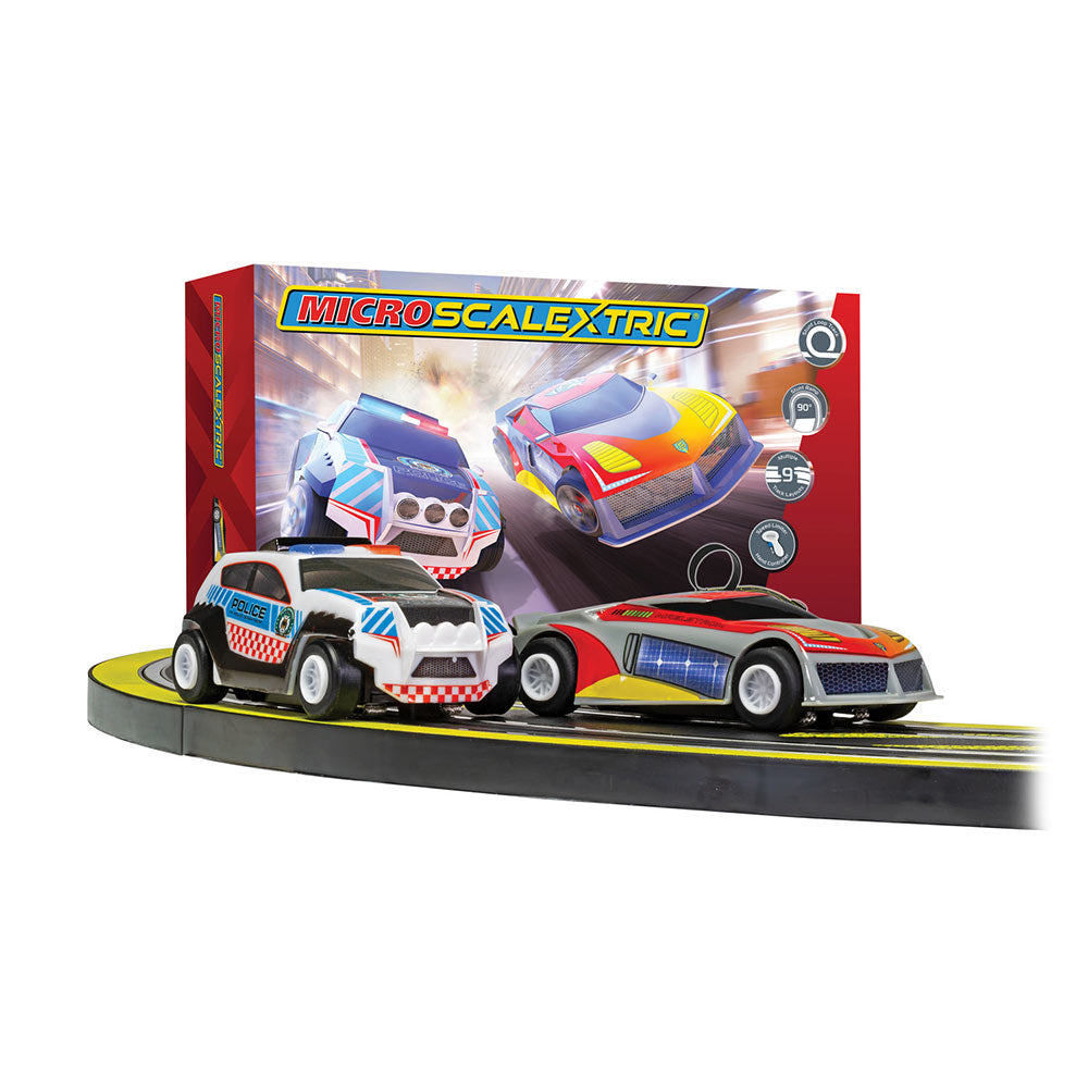 Micro Scalextric Set G1149 G1149M Law Enforcer Mains Powered Race Set