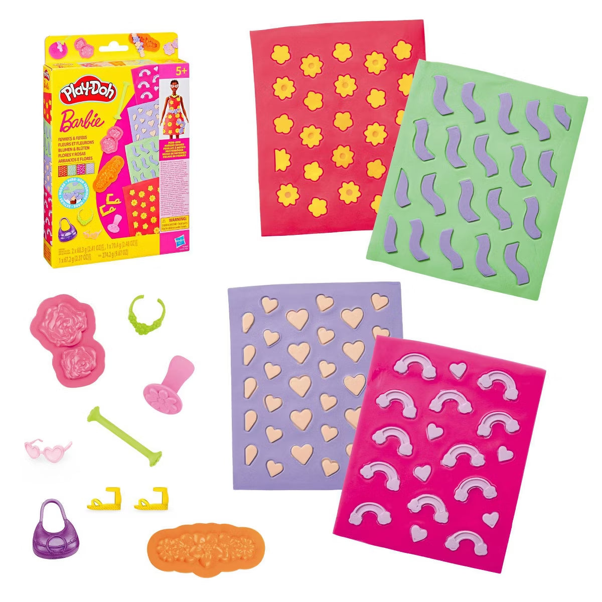 Play-Doh Barbie Flowers & Florals Pattern Sheets Accessory - image 2