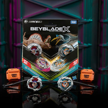 Beyblade X Jurassic World Spinosaurus vs Quetzalcoatlus Multipack