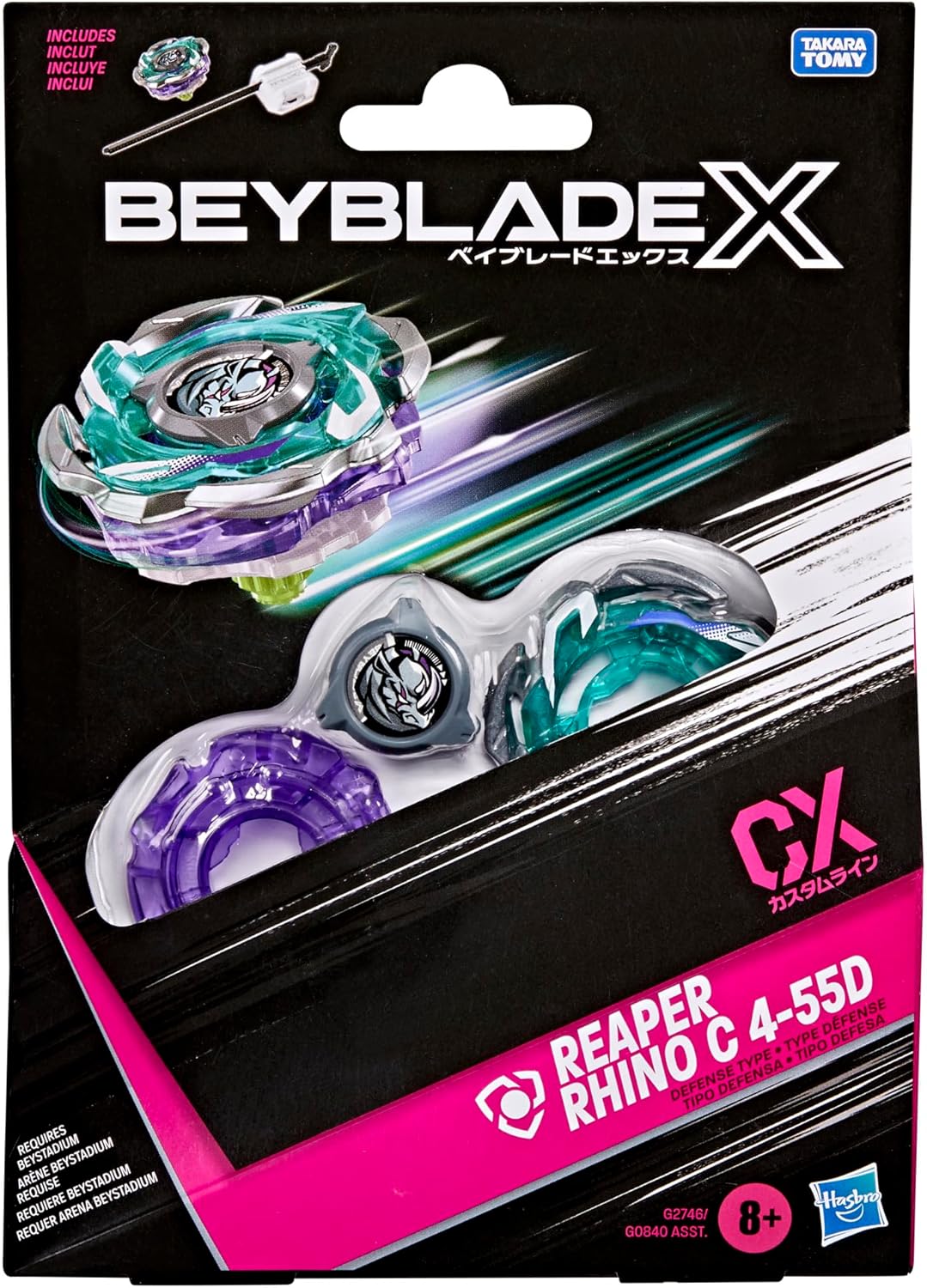 Beyblade X Reaper Rhino C 4-55D CX Starter Pack G2746 - image 3