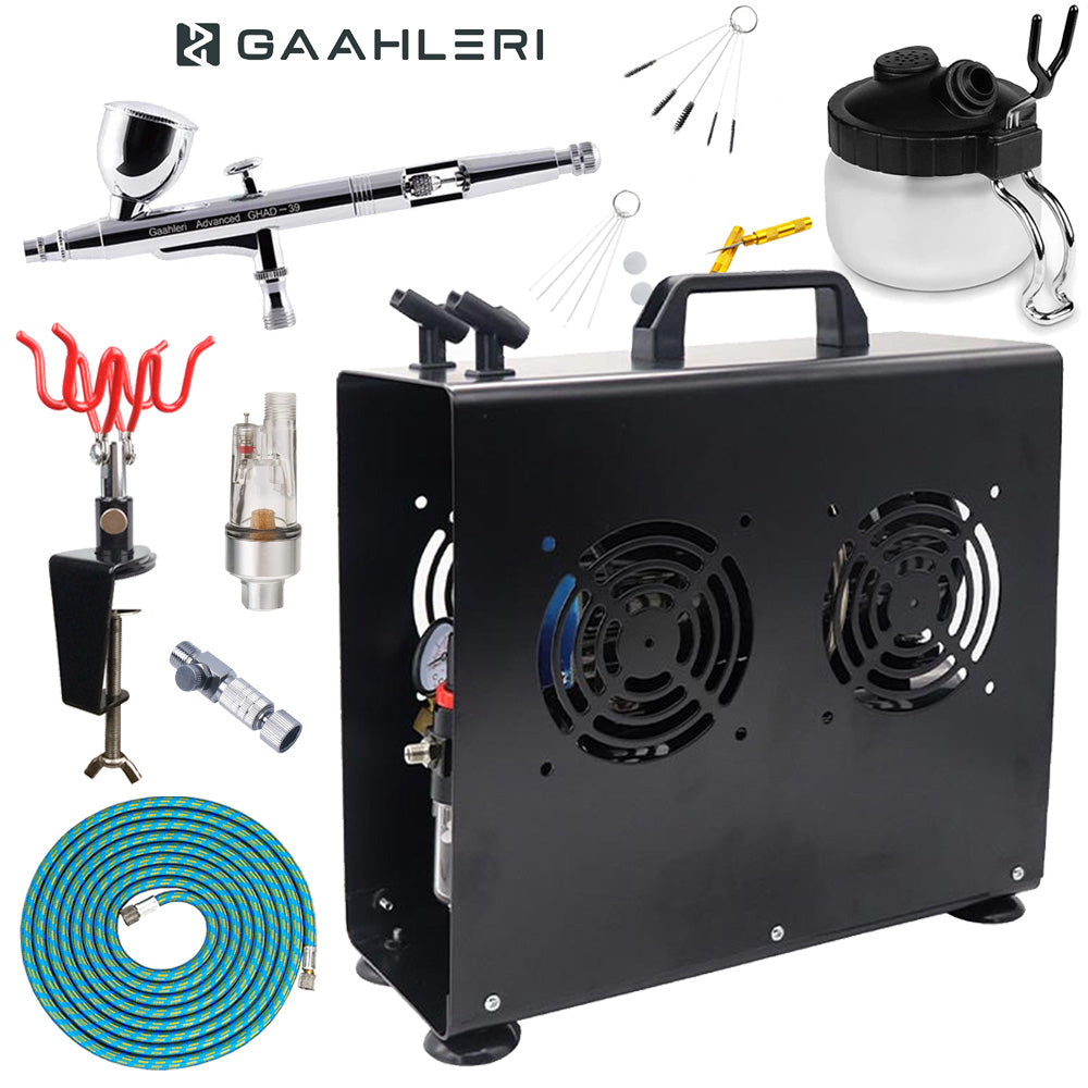 Gaahleri GHAD-39 Airbrush Premium Compressor Bundle Kit