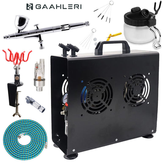 Gaahleri GHAD-39 Airbrush Premium Compressor Bundle Kit