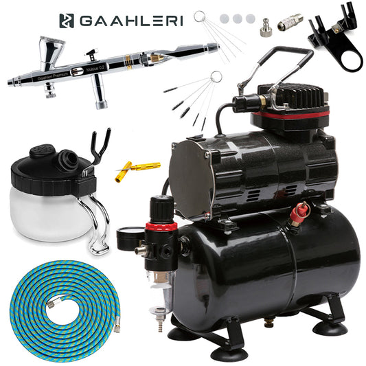 Gaahleri Mobius 0.2mm Airbrush Standard Compressor Bundle Kit