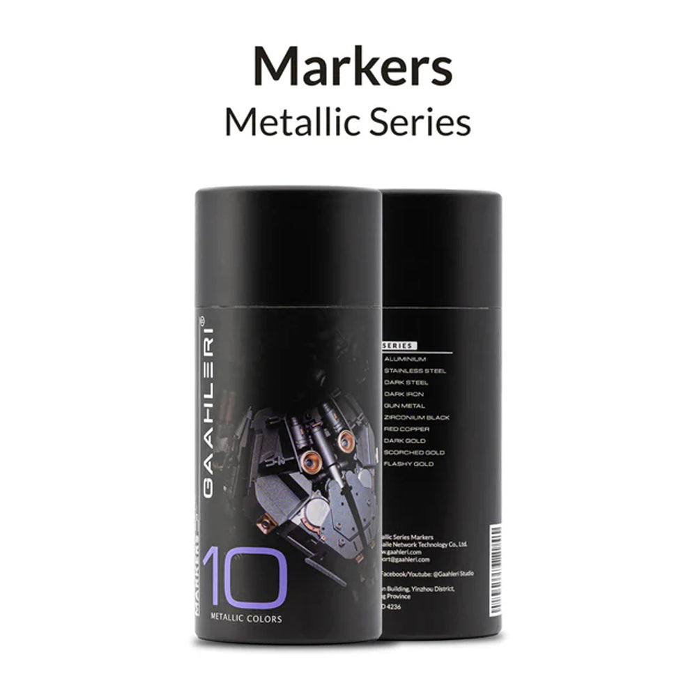 Gaahleri Metallic Series 10-Marker Pen Set 42328