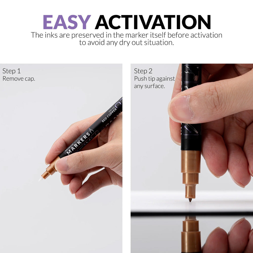 Gaahleri Flashy Gold Metallic Series Acrylic Marker GM-MS10