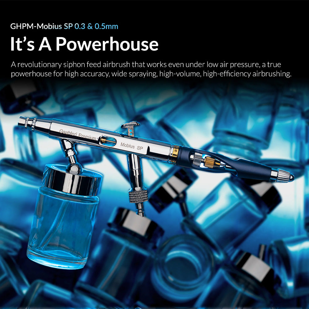 Gaahleri GHPM-Mobius SP Siphon-Feed 0.3 & 0.5mm Premium Series Airbrush