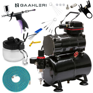 Gaahleri GHAC-Swallowtail SD Side-Feed Airbrush Standard Compressor Bundle Kit