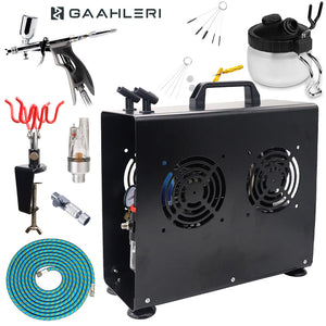 Gaahleri GHPM-Mobius TG 0.5 Trigger-Grip Airbrush Premium Compressor Bundle Kit