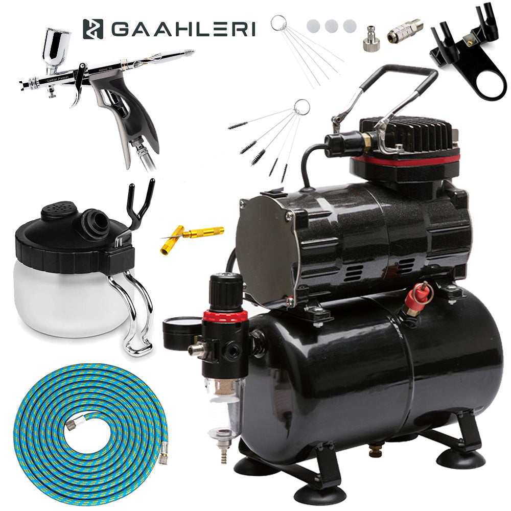 Gaahleri GHPM-Mobius TG 0.5 Trigger-Grip Airbrush Standard Compressor Bundle Kit