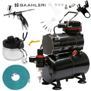 Gaahleri GHPM-Mobius TG 0.5 Trigger-Grip Airbrush Standard Compressor Bundle Kit