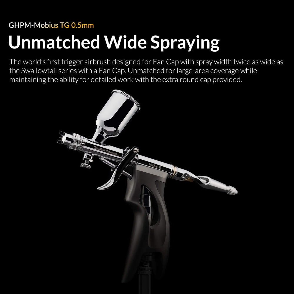 Gaahleri GHPM-Mobius TG 0.5 Trigger-Grip Airbrush Standard Compressor Bundle Kit