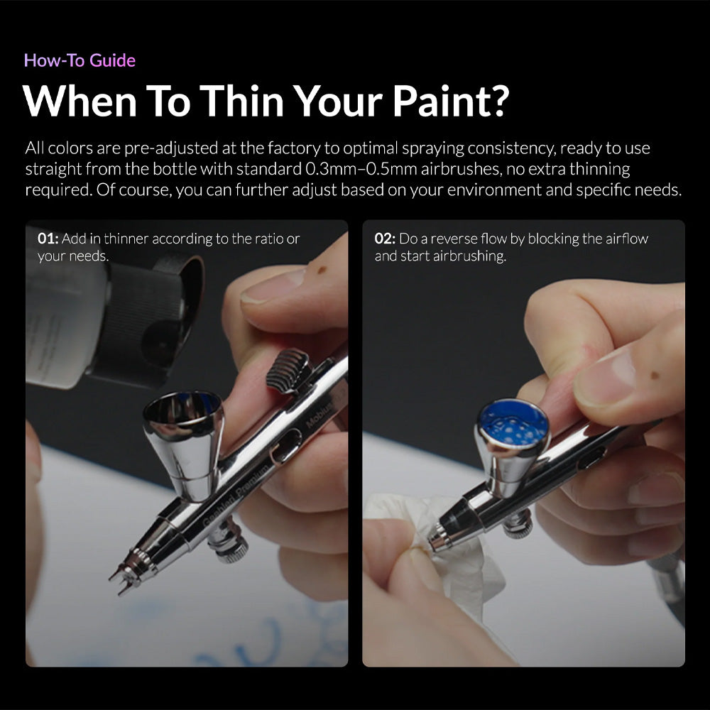 Gaahleri Kaleido ColorWorks Airbrush Acrylic Thinner 60ml KT101