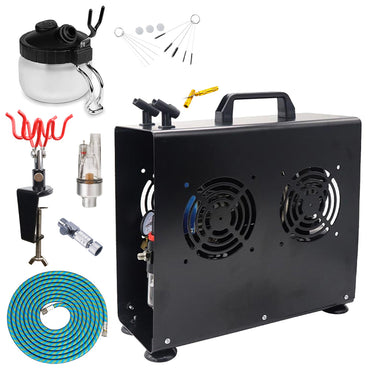 Gaahleri Seeker 0.3 & 0.5mm Airbrush Premium Compressor Bundle Kit