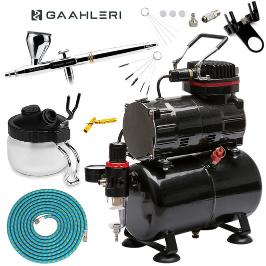 Gaahleri Seeker 0.3 & 0.5mm Airbrush Standard Compressor Bundle Kit