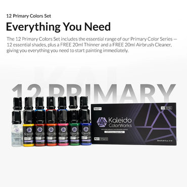 Gaahleri Kaleido ColorWorks: 12-Colour Primary Acrylic Paint Set 48672