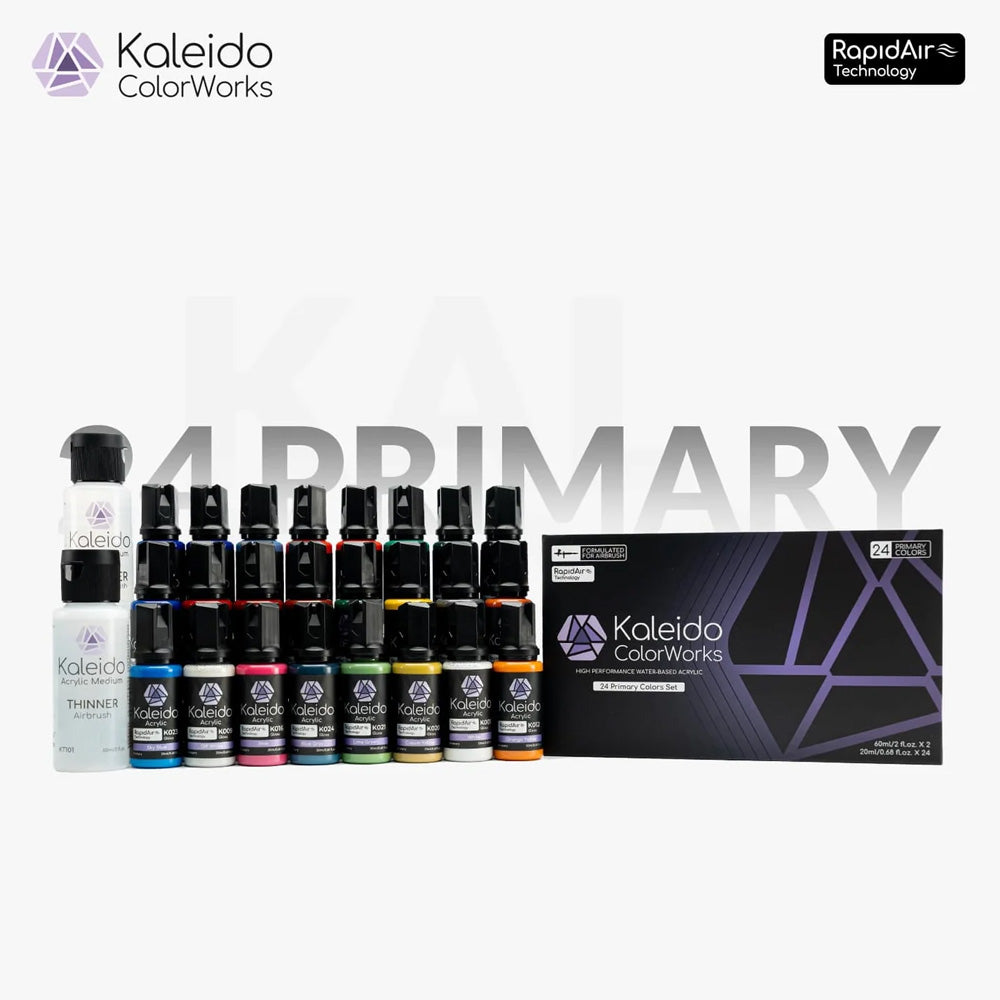 Gaahleri Kaleido ColorWorks: 24-Colour Primary Acrylic Paint Set 48689