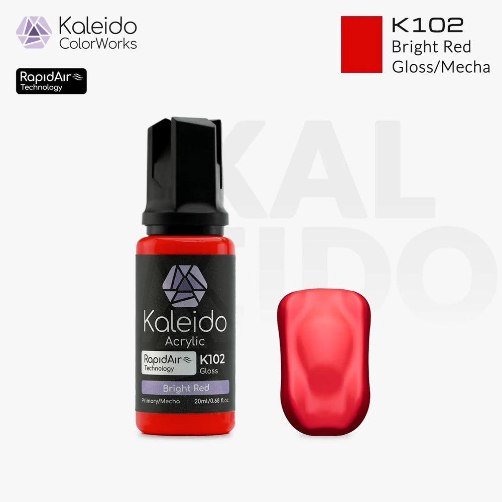 Gaahleri Kaleido ColorWorks K102 Bright Red 20ml Acrylic Airbrush Paint