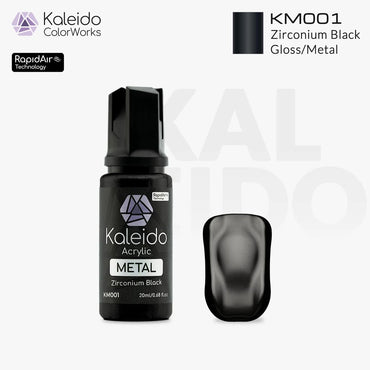 Gaahleri Kaleido ColorWorks KM001 Zirconium Black 20ml Acrylic Airbrush Paint