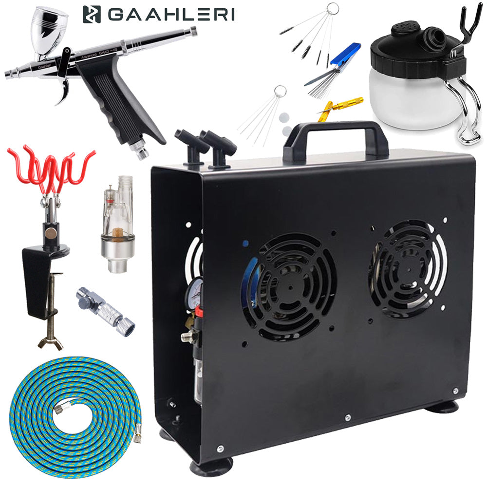 Gaahleri GHAD-68 Airbrush Premium Compressor Bundle Kit