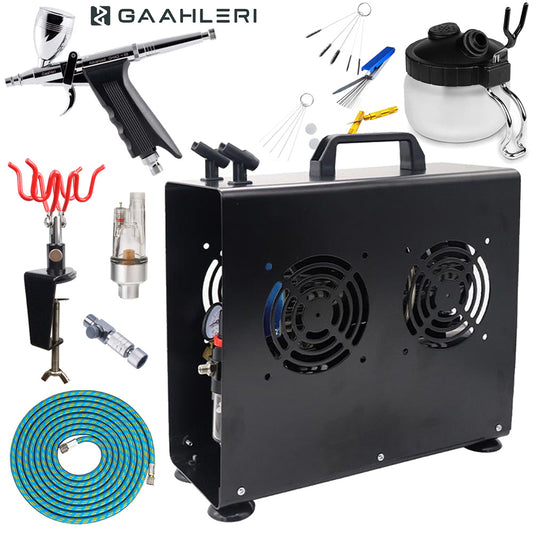 Gaahleri GHAD-68 Airbrush Premium Compressor Bundle Kit