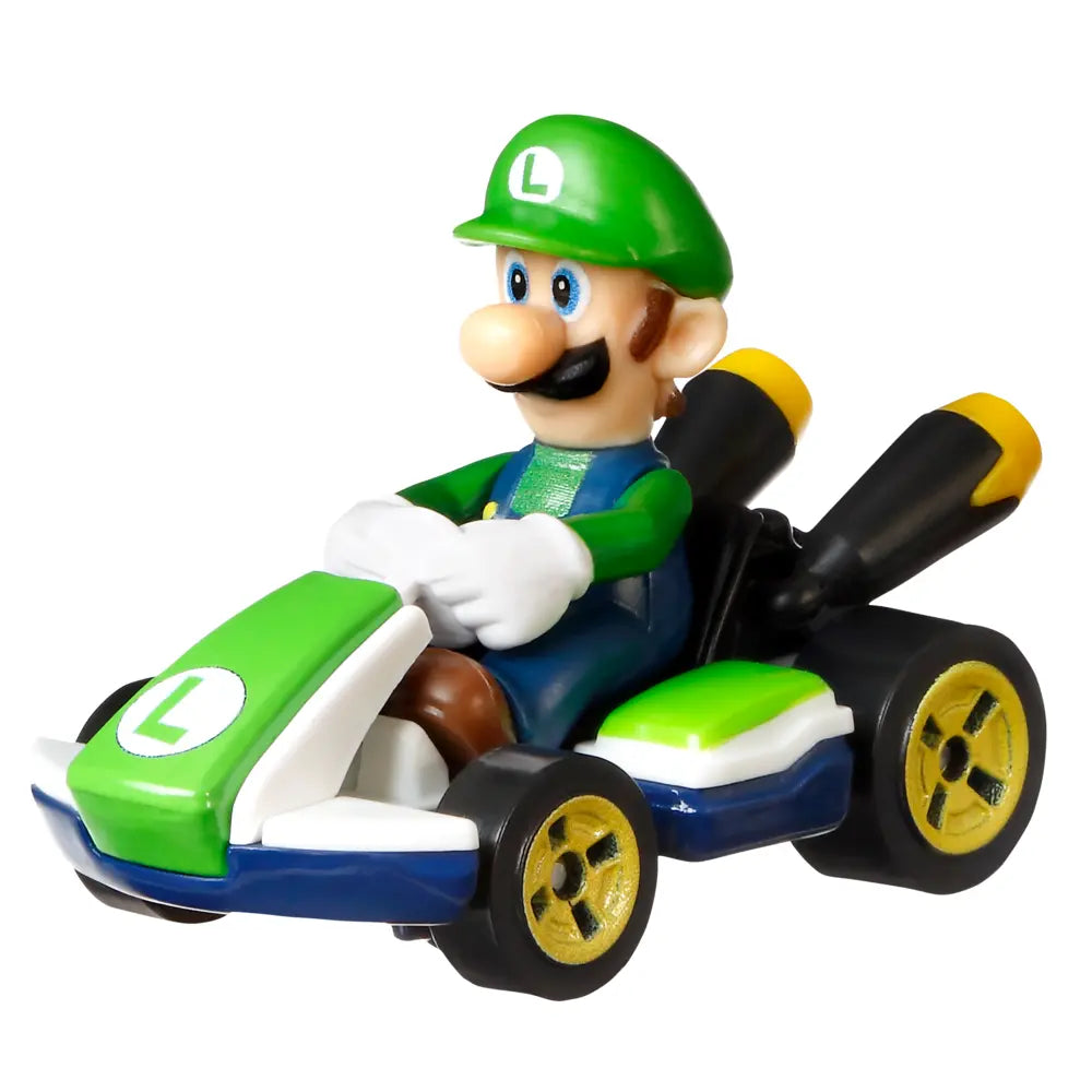 Hot Wheels Mario Kart Luigi Standard Kart 1:64 Vehicle Age 3+ Mattel GLP37
