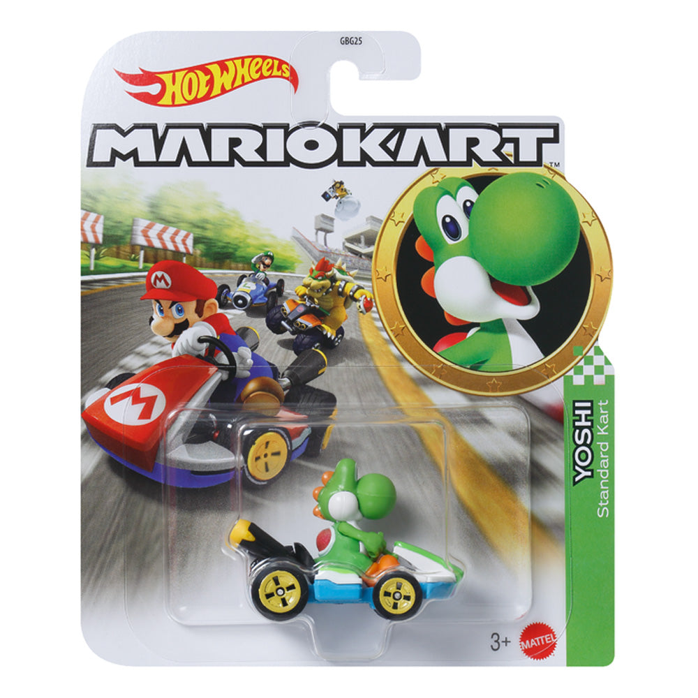 Hot Wheels Mariokart: Yoshi 1:64 Diecast Car Mattel GLP38