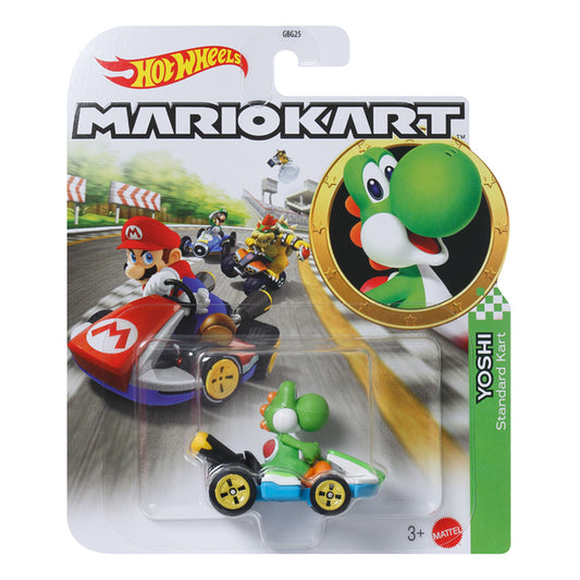 Hot Wheels Mariokart: Yoshi 1:64 Diecast Car Mattel GLP38
