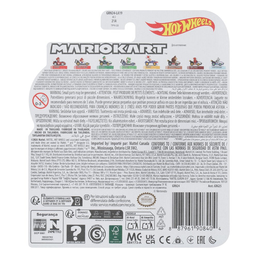Hot Wheels Mario Kart Donkey Kong & Standard Kart 1:64 Age 3+ Mattel GRN24